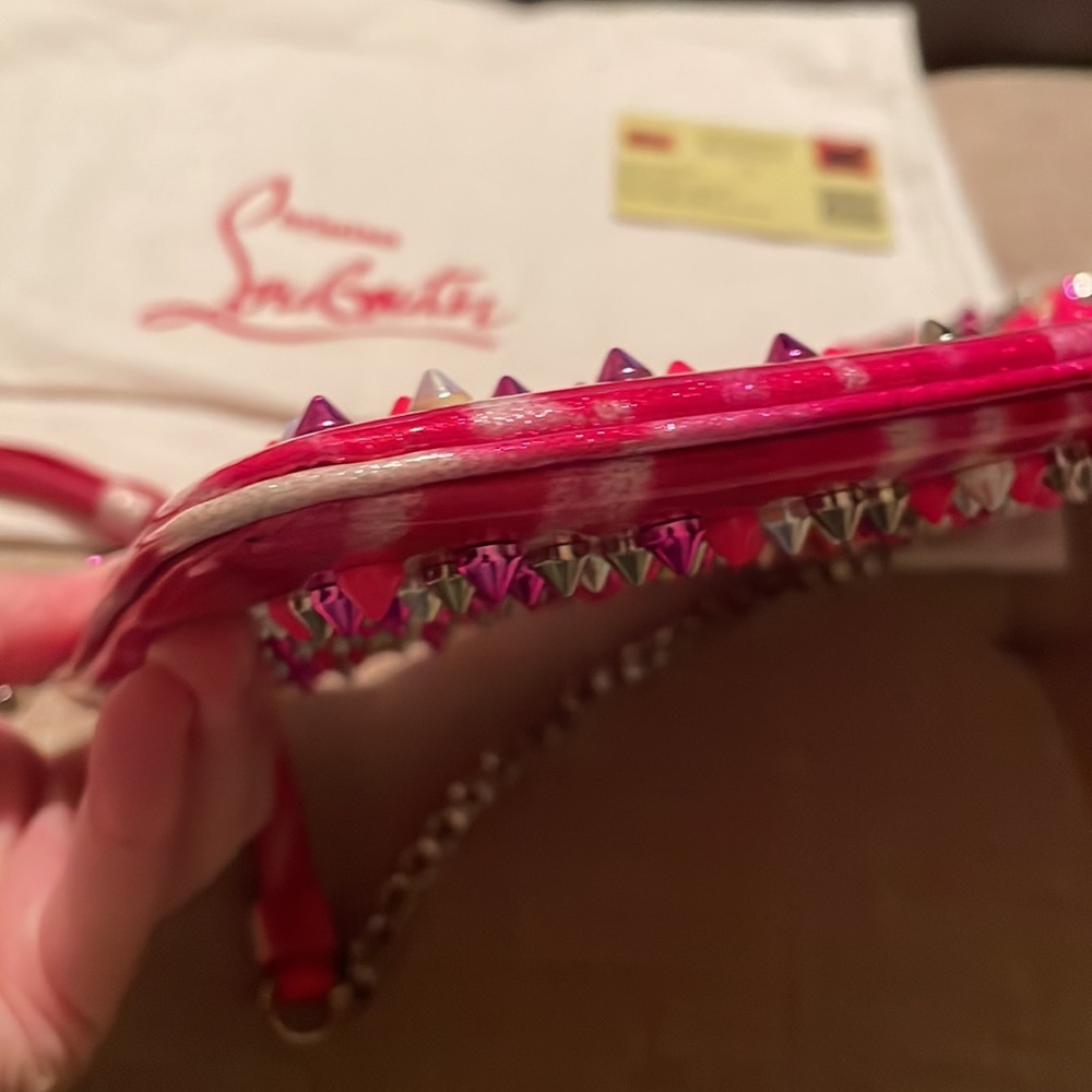 *SOLD* Authentic Christian Louboutin Loubiposh Spiked Handbag - Picture 5 of 7